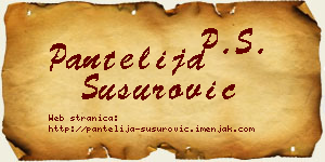Pantelija Susurović vizit kartica